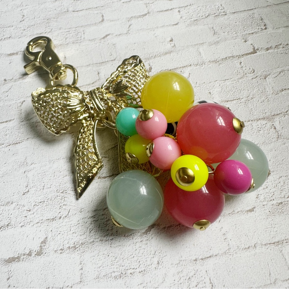 Betsey Johnson Colorful Bow Keychain
